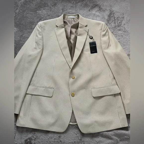 Lauren Ralph Lauren Jackets Coats Lauren Ralph Lauren Leland Sports Coat Suit Jacket Blazer Mens Size Tan 46r New Poshmark